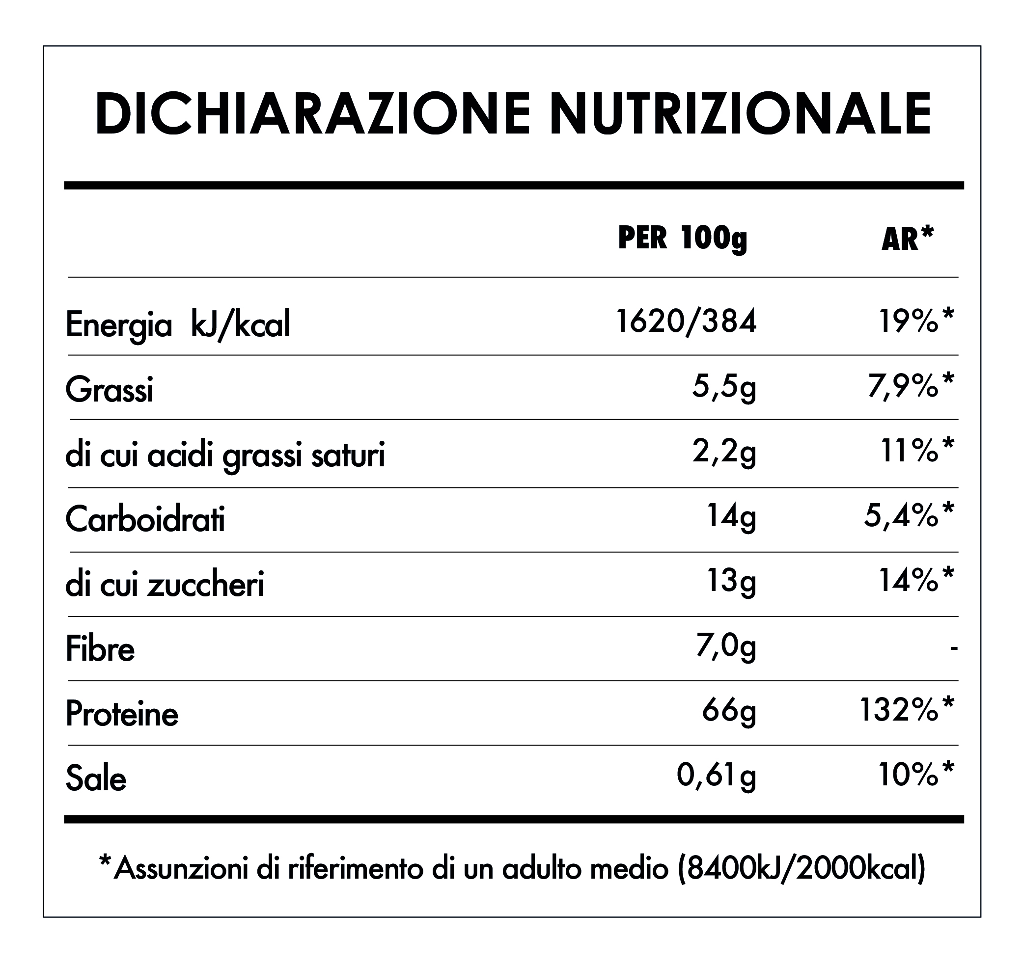 Tabela Nutricional - Super Vegan Protein Cacao